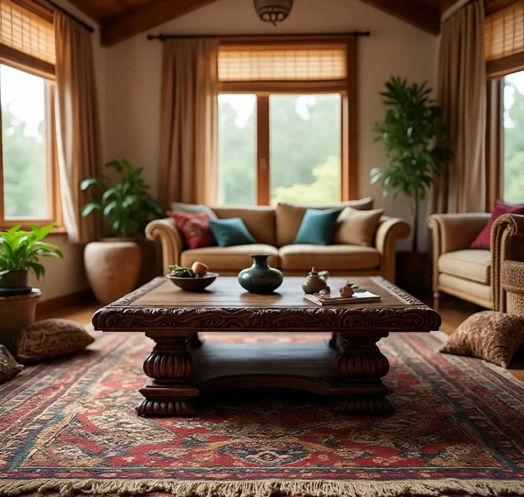 1-Boho-Chic Coffee Table Ideas