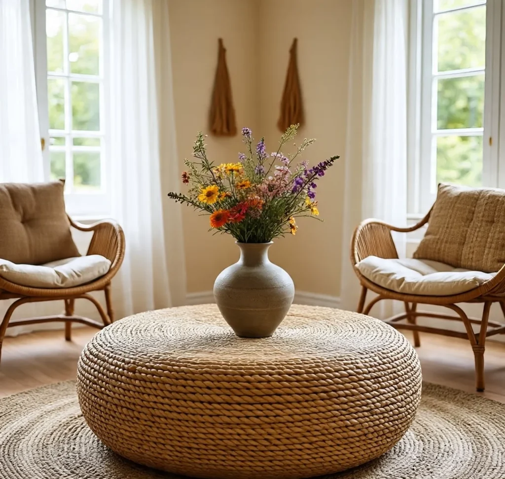 11-Boho-Chic Coffee Table Idea