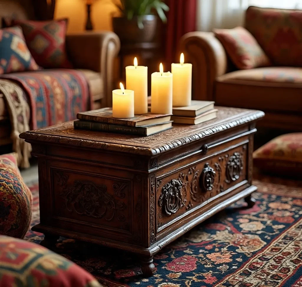 12-Boho-Chic Coffee Table Idea