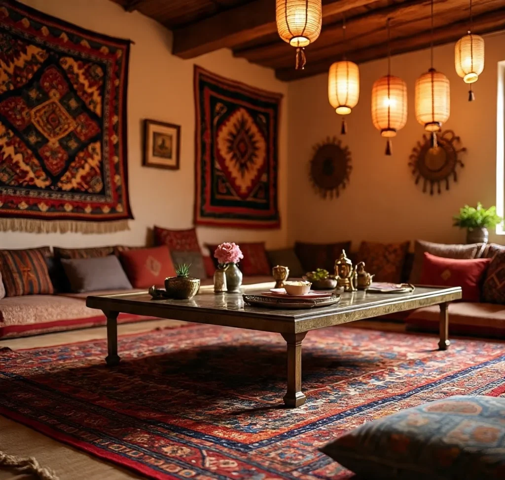 14-Boho-Chic Coffee Table Idea