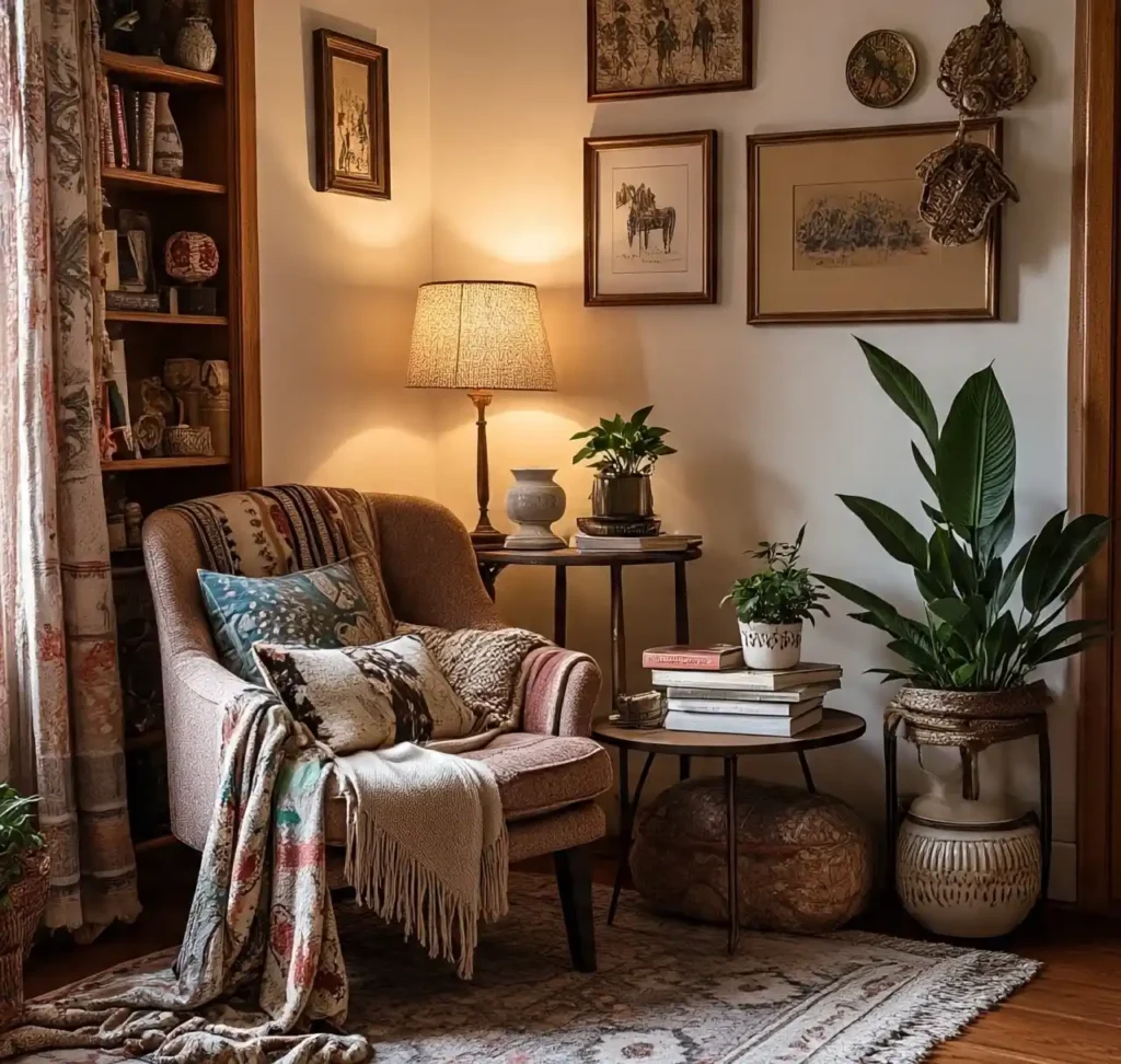 15-Boho Reading Nook Idea