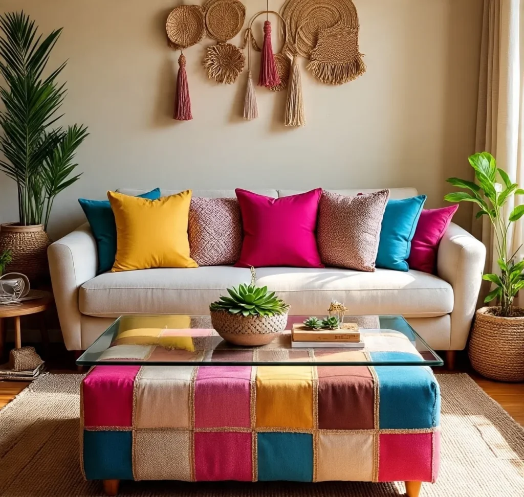 16-Boho-Chic Coffee Table Idea