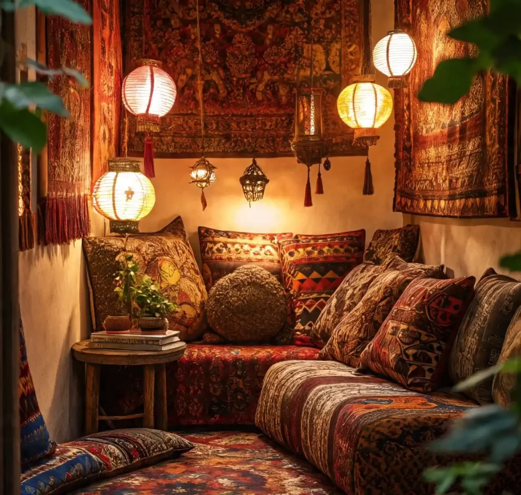 26-Boho Reading Nook Idea