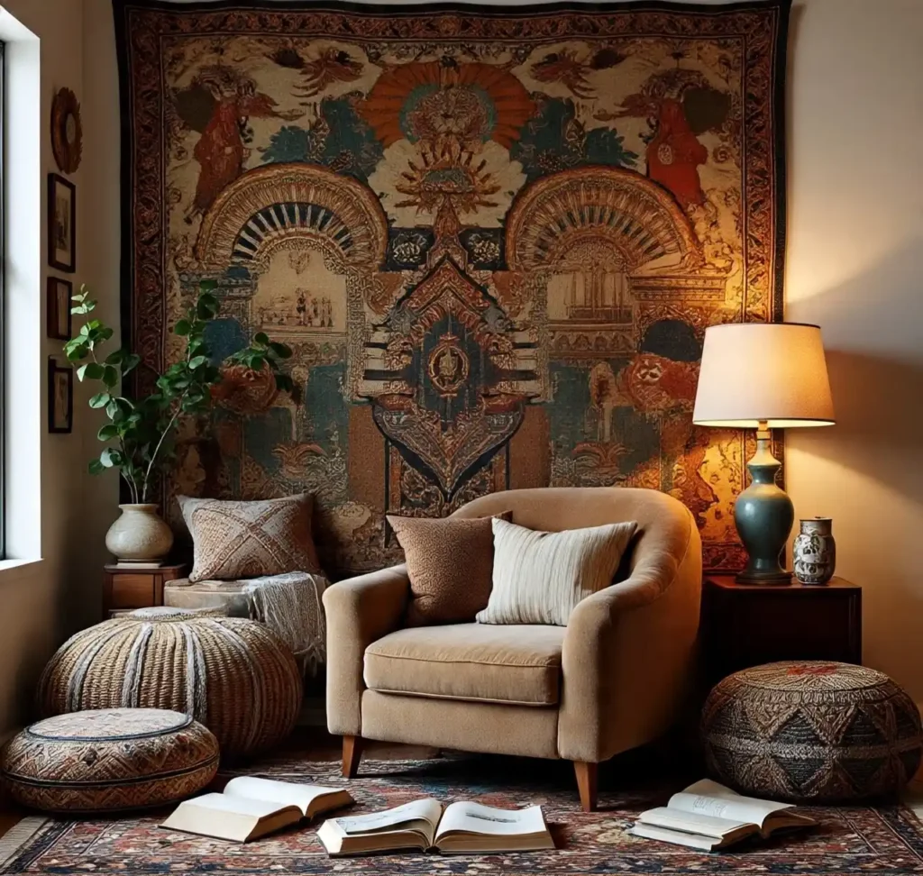 28-Boho Reading Nook Idea
