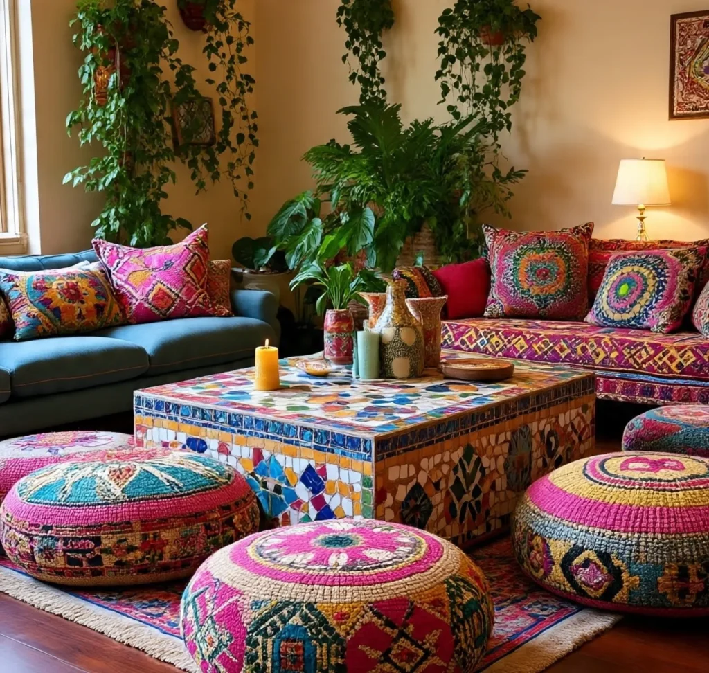 9-Boho-Chic Coffee Table Idea