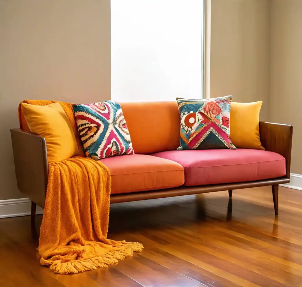 1-Boho Mid-Century Modern Living Room Ideas