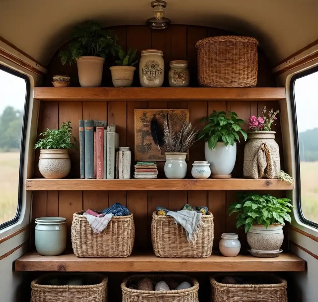 10-Bohemian Camper Van Interior Idea