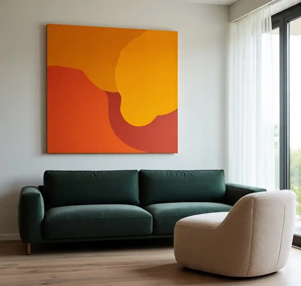 11-Green and Orange Room Idea