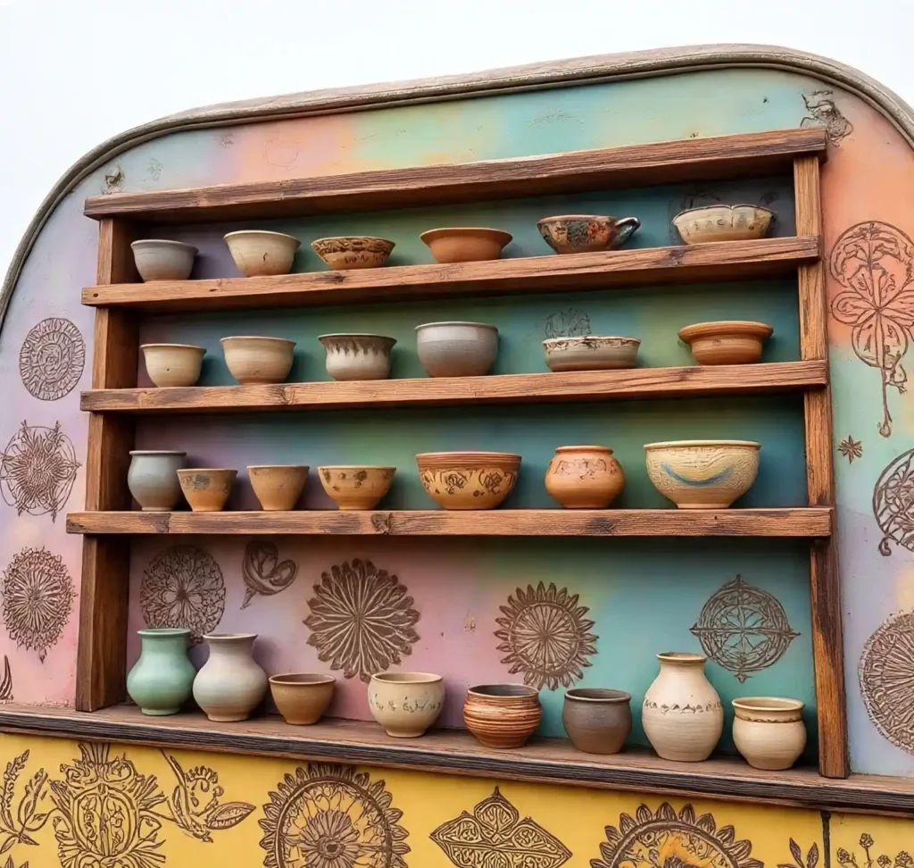 15-Bohemian Camper Van Interior Idea