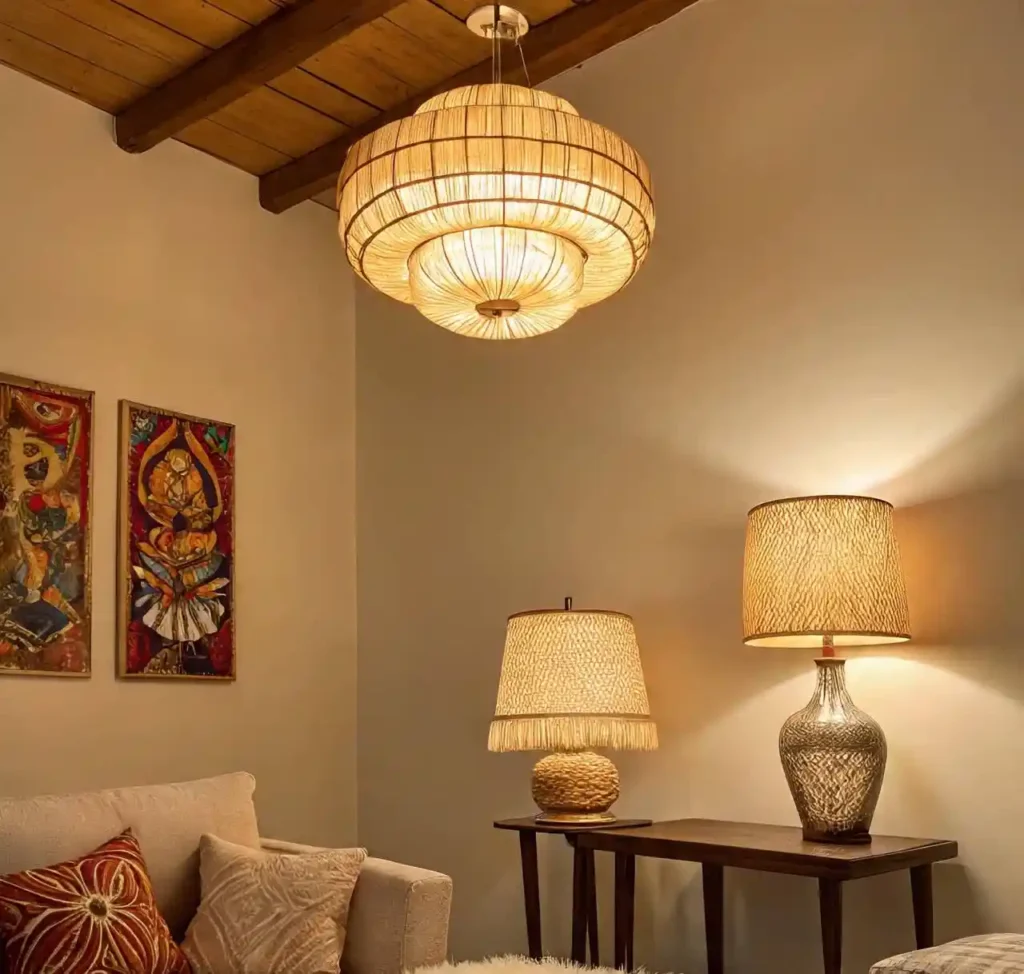 16-Boho Mid-Century Modern Living Room Idea