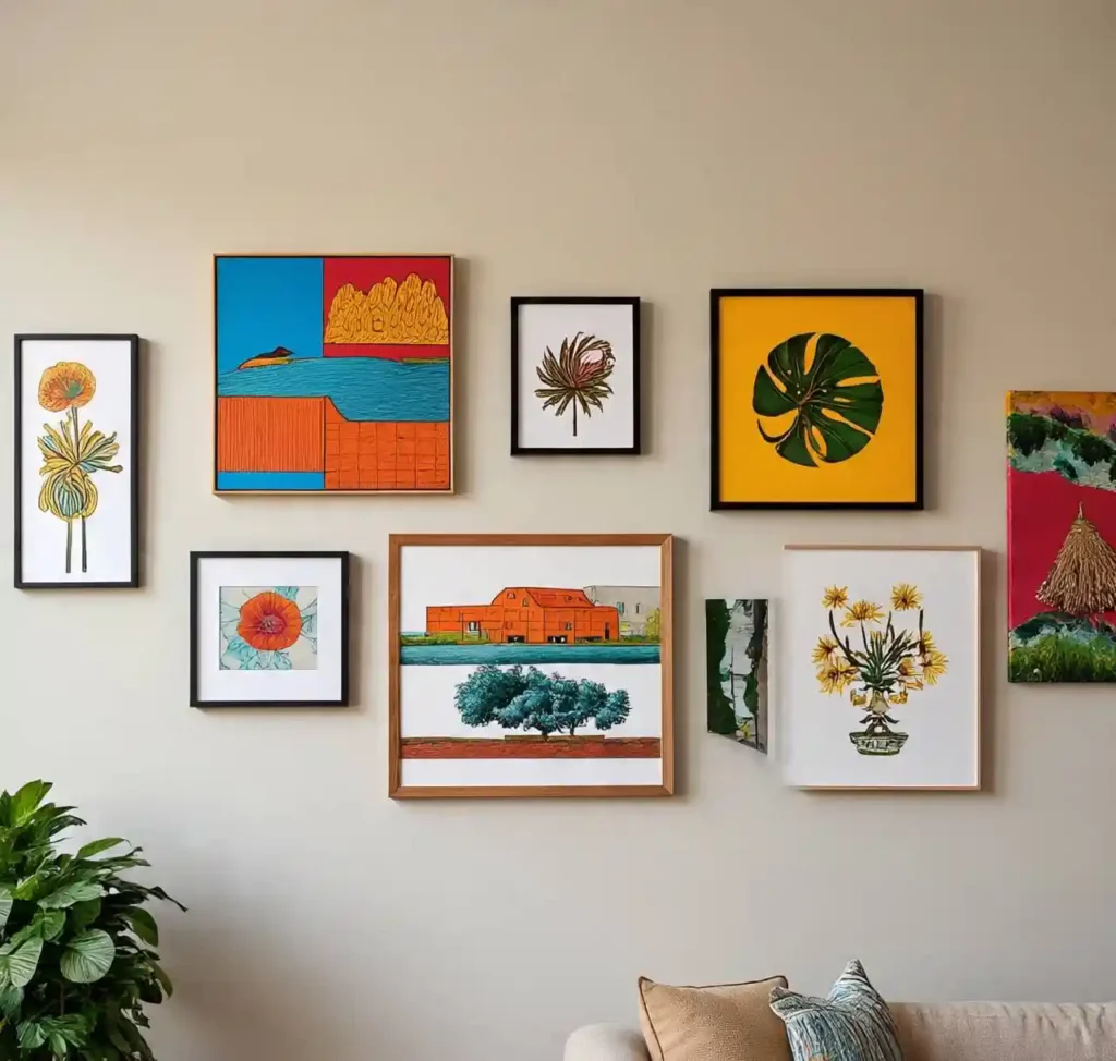 19-Boho Mid-Century Modern Living Room Idea