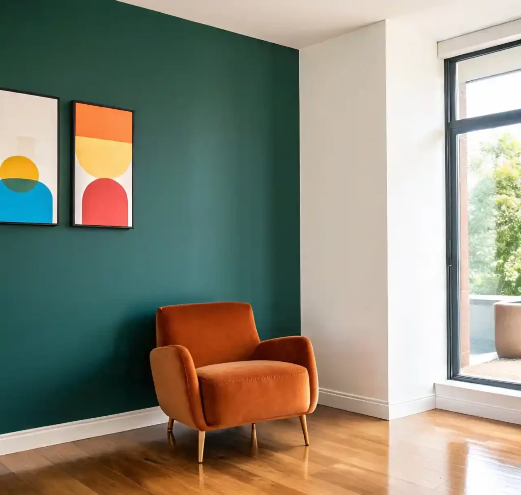 2-Green and Orange Room Idea