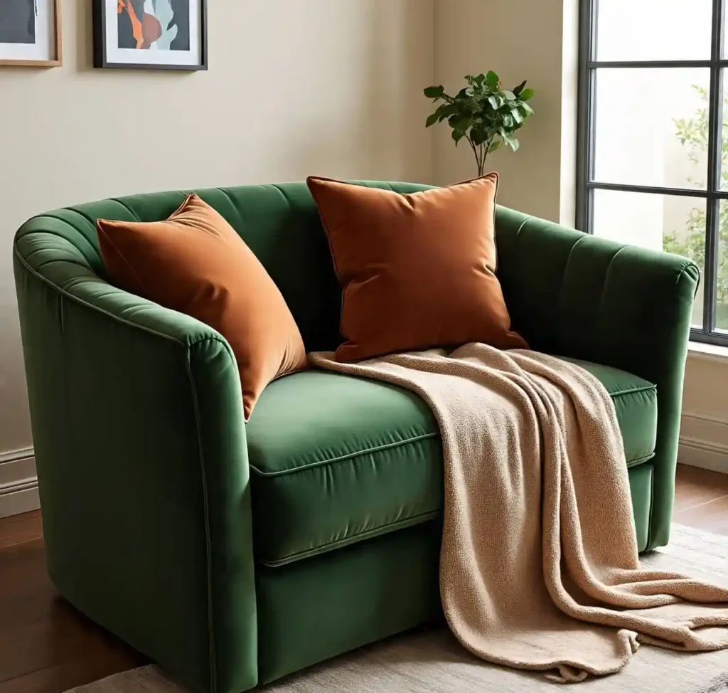 2-Orange and Green Living Room Ideas