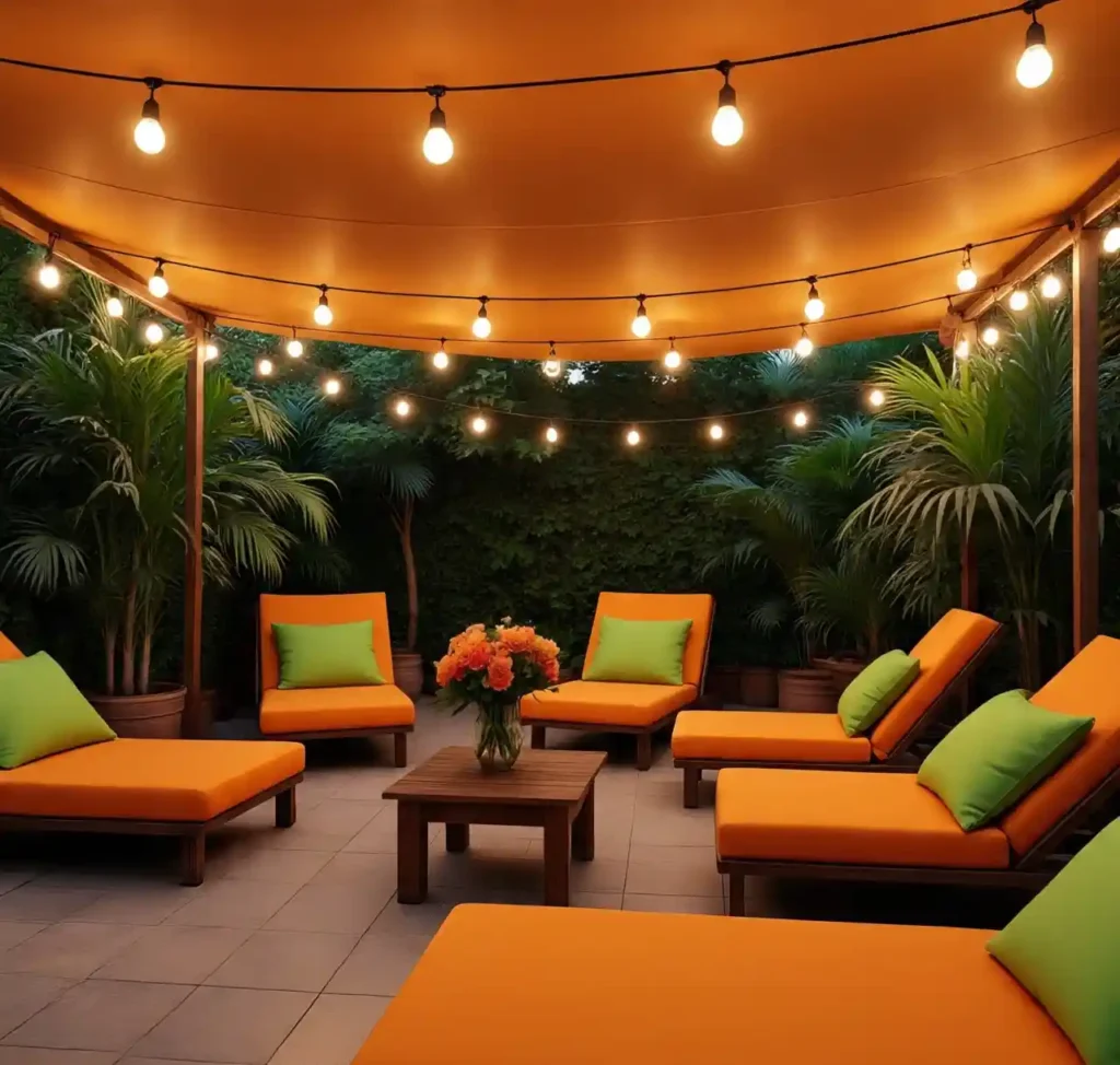20-Green and Orange Room Idea