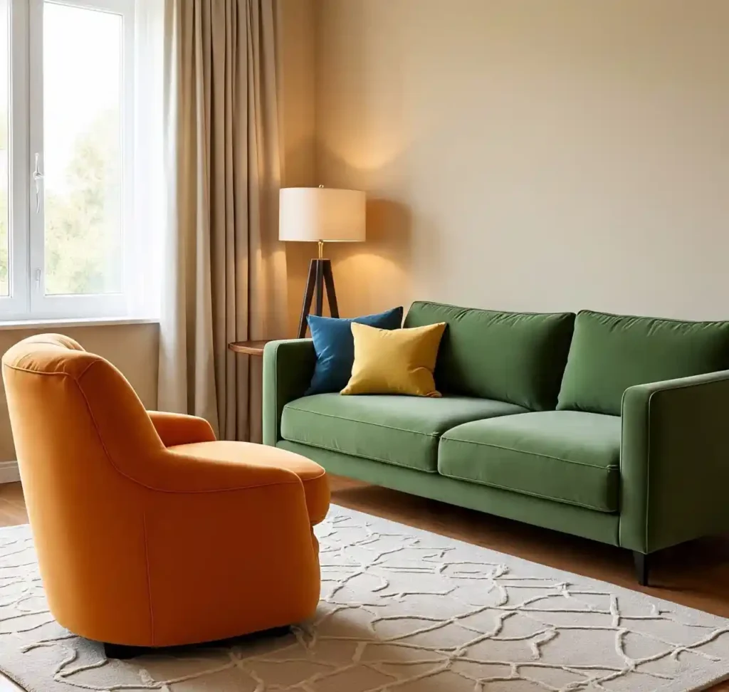 21-Green and Orange Room Idea