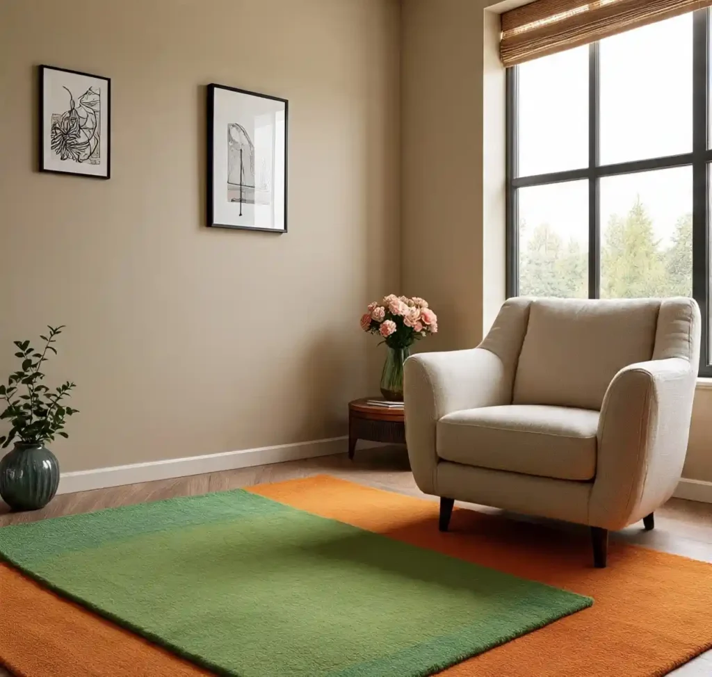 24-Green and Orange Room Idea