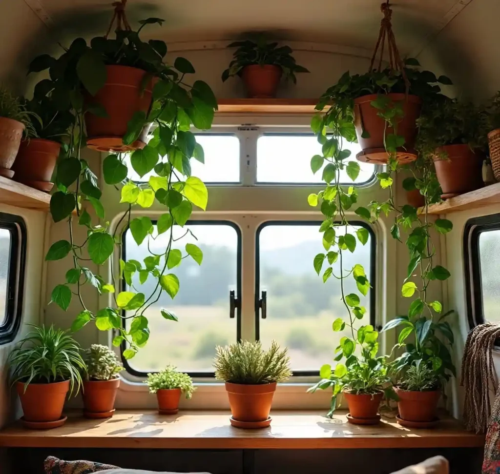 3-Bohemian Camper Van Interior Idea
