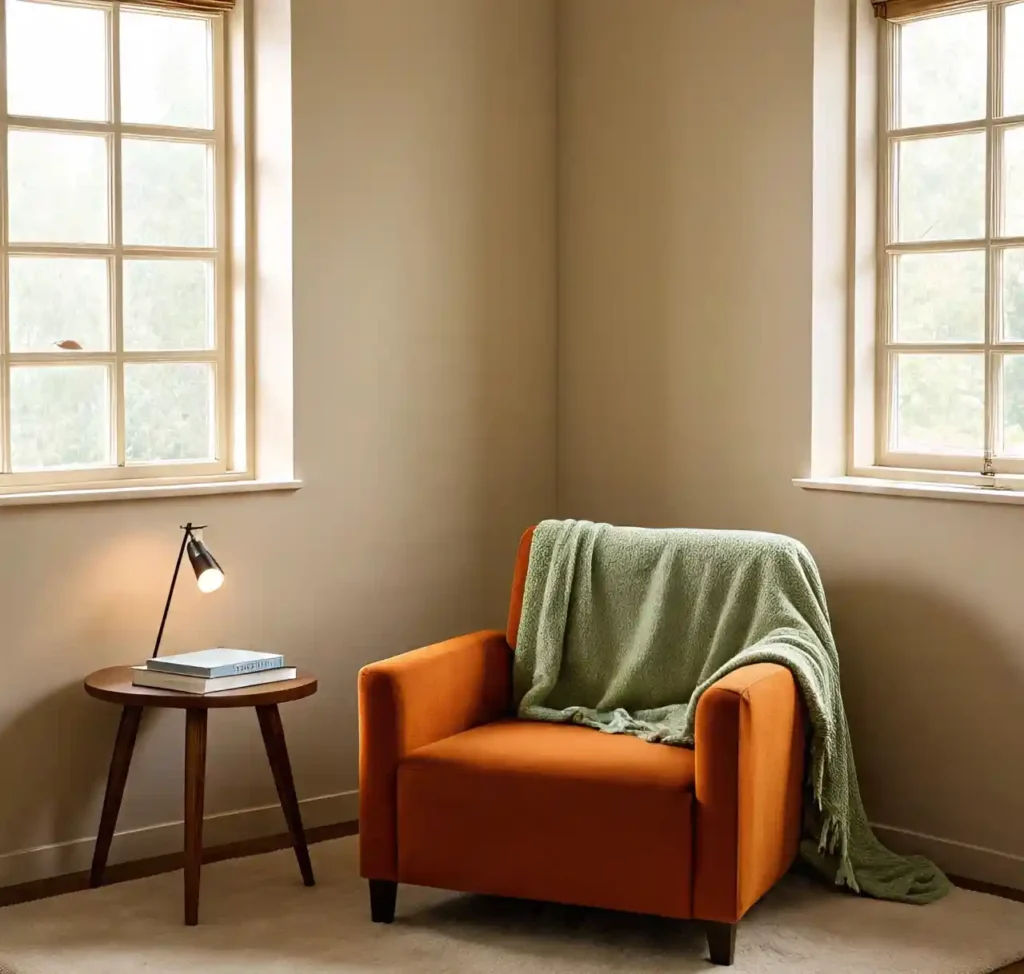 5-Green and Orange Room Idea