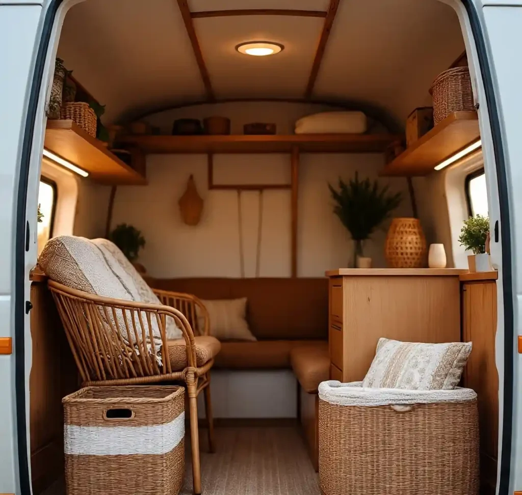 6-Bohemian Camper Van Interior Idea
