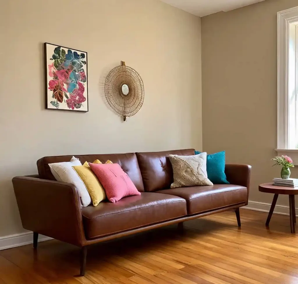 6-Boho Mid-Century Modern Living Room Idea