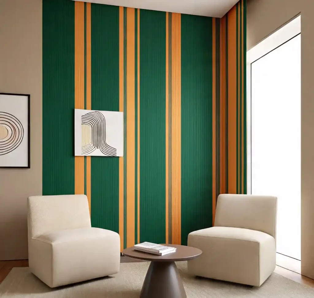 6-Green and Orange Room Idea