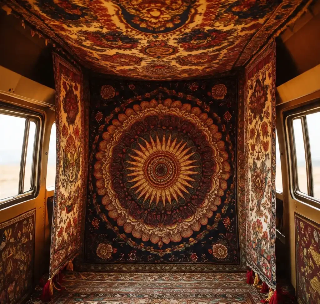 7-Bohemian Camper Van Interior Idea