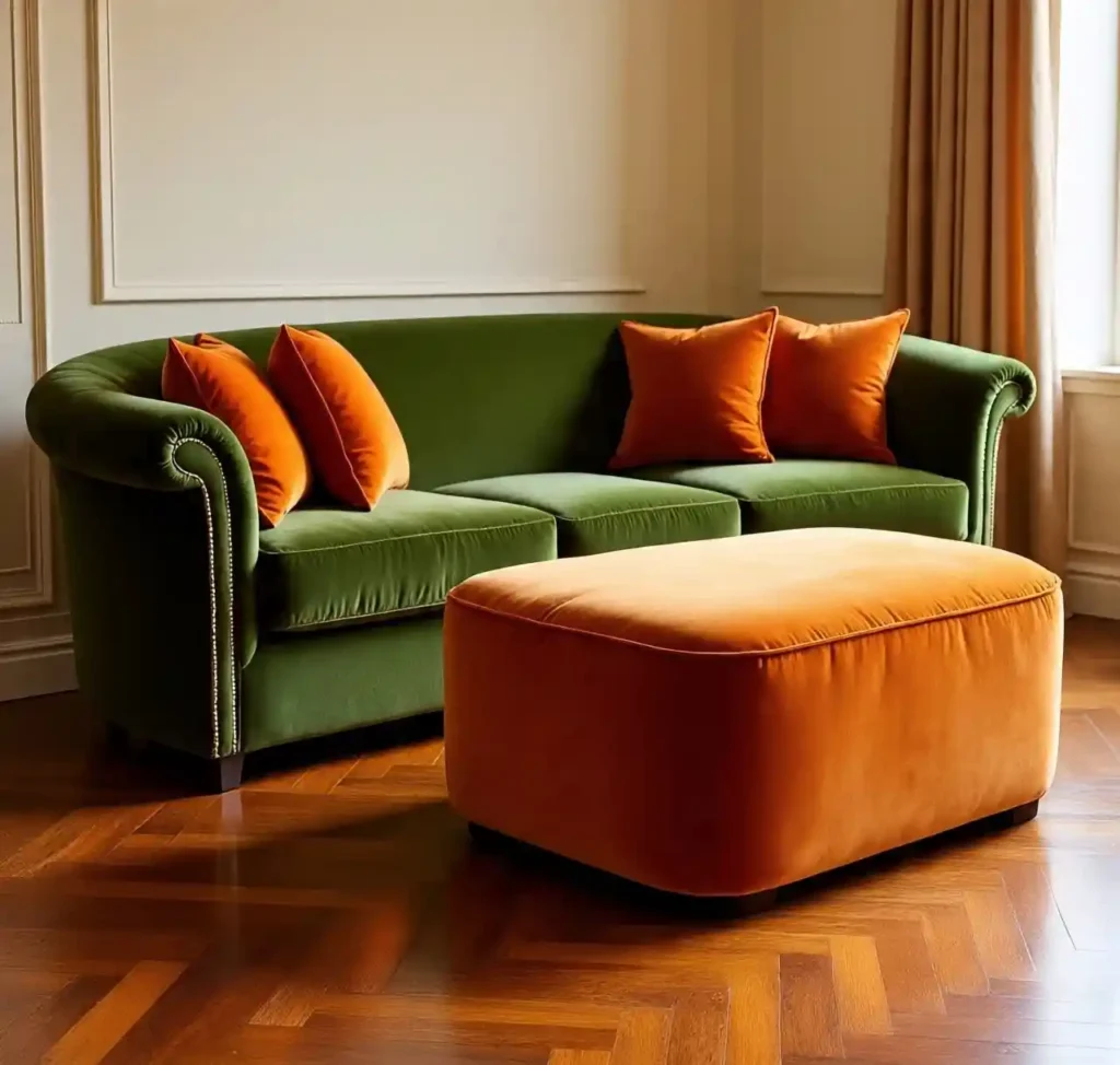 7-Green and Orange Room Idea