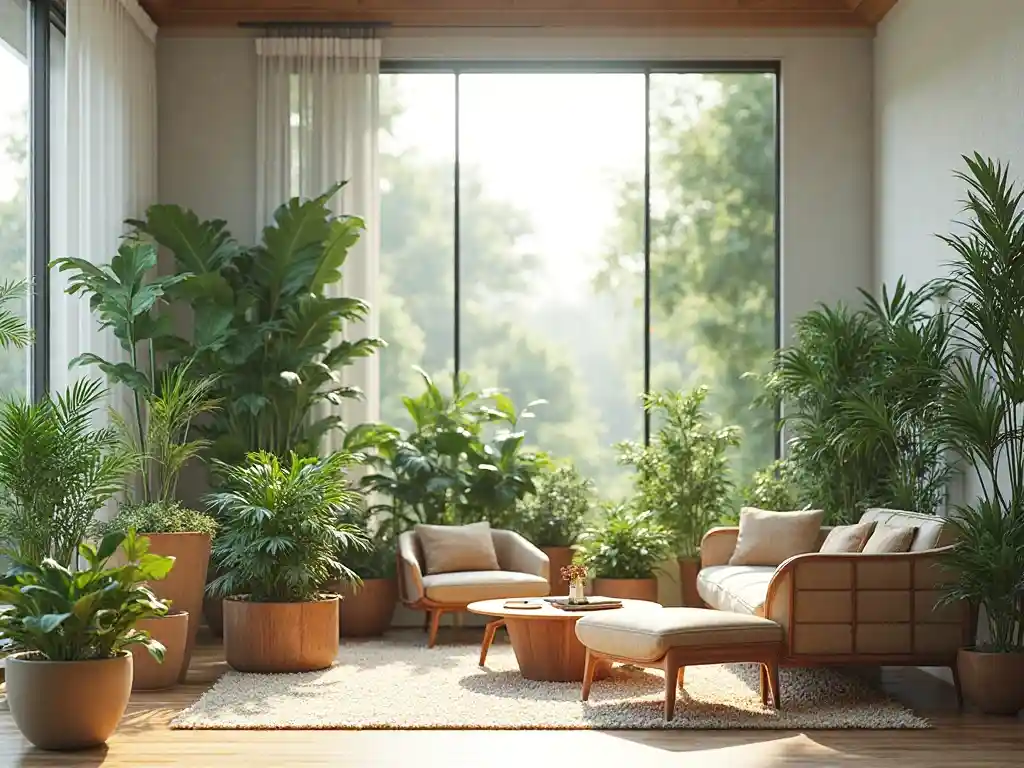 9-Boho Mid-Century Modern Living Room Idea