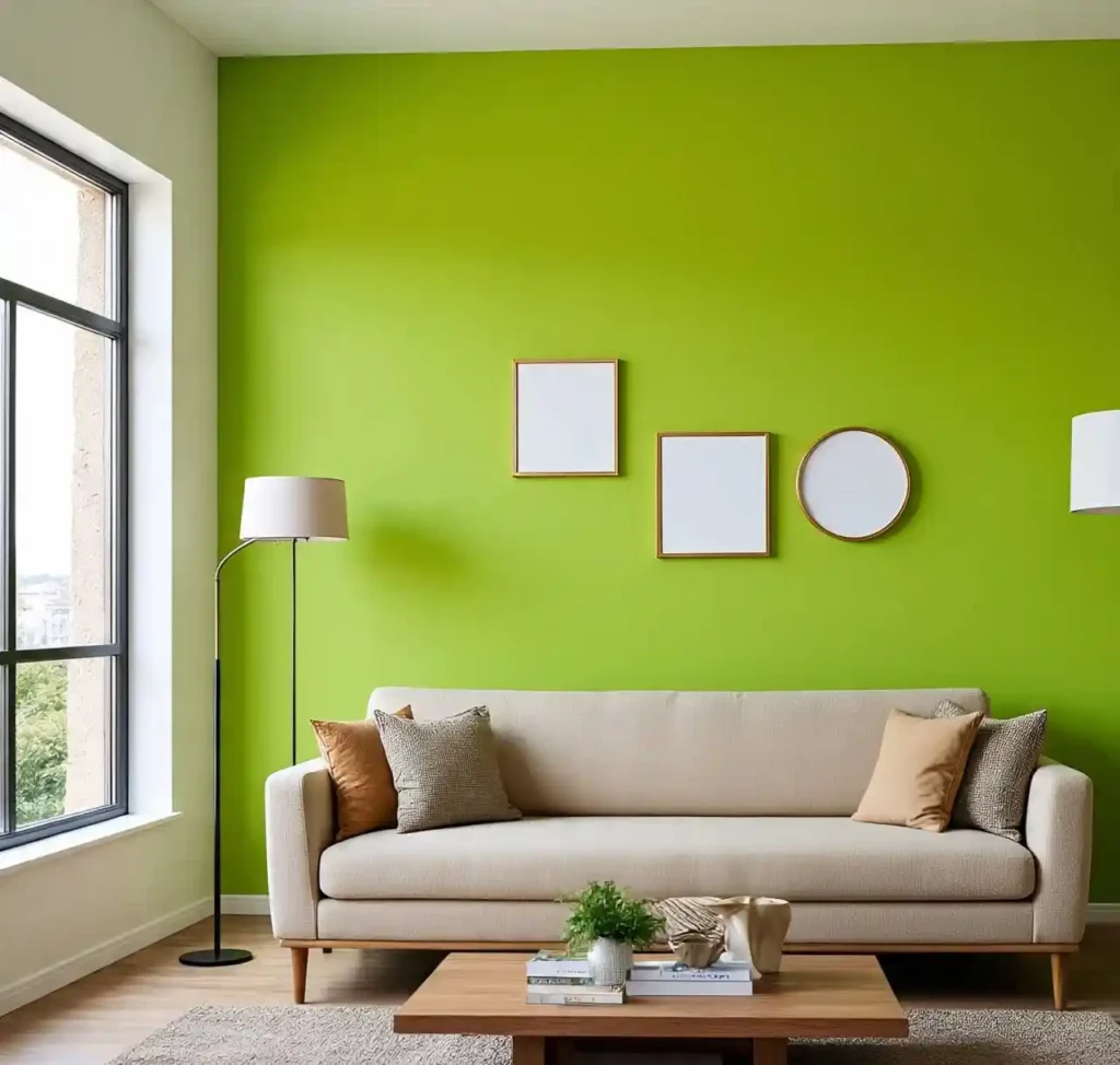1-Lime Green Living Room Ideas