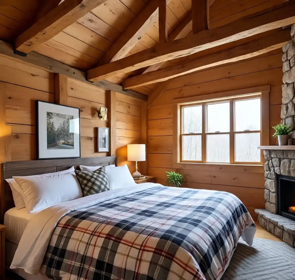 1-Stone Fireplace Bedroom Ideas