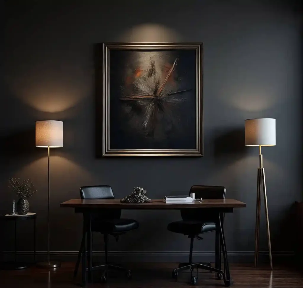 10-Black Iron Ore Office Decor Idea