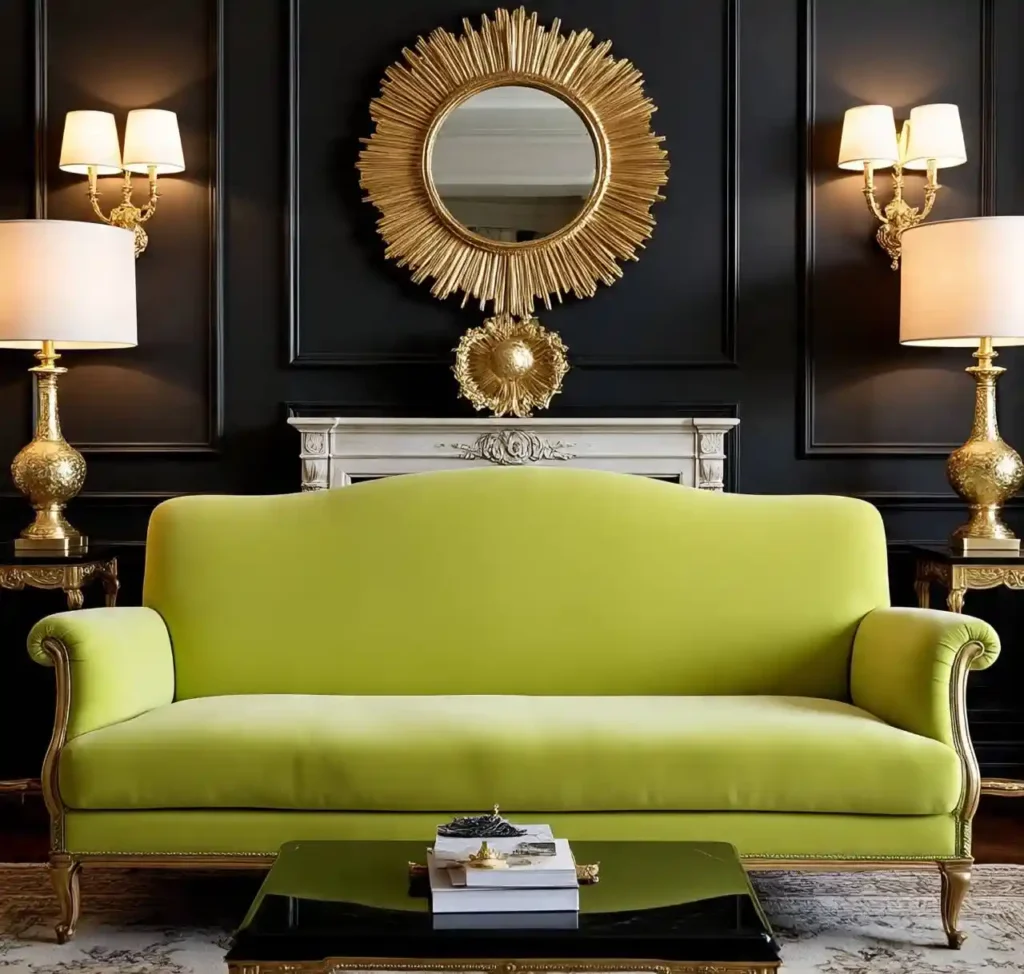 10-Lime Green Living Room Idea