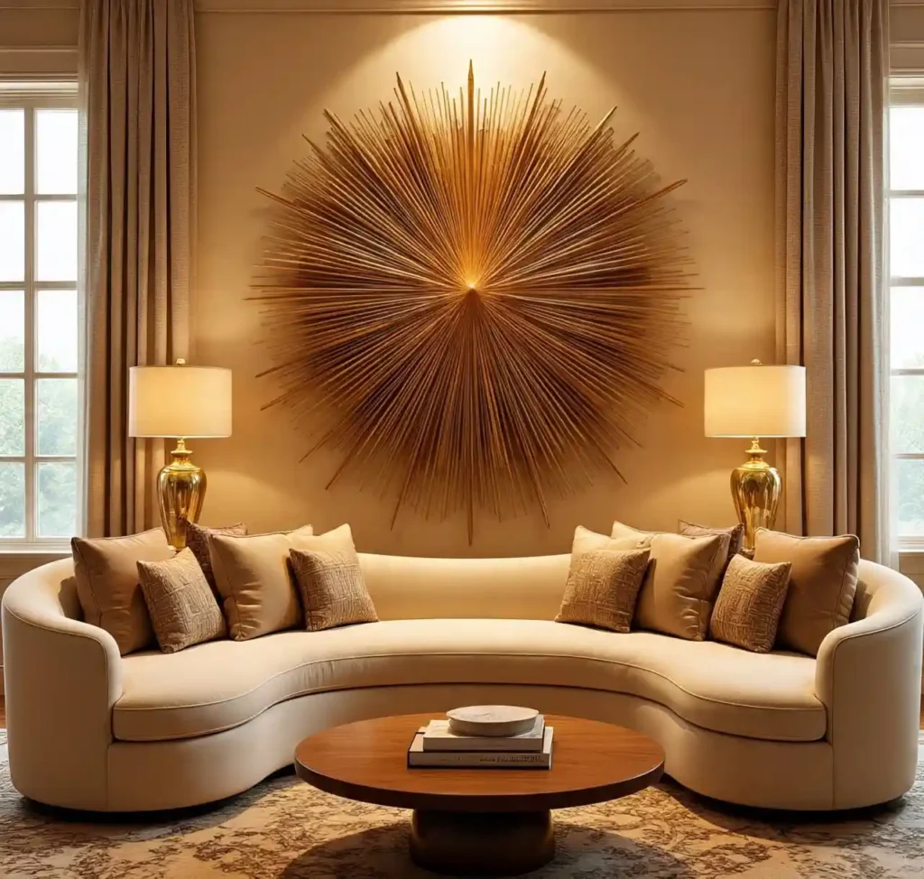 11-Curved Sofa Living Room Idea