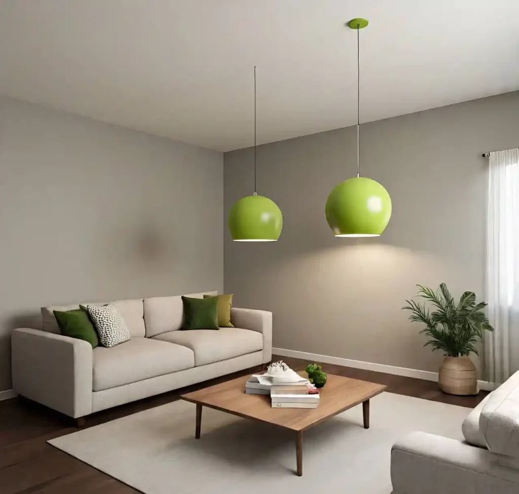 11-Lime Green Living Room Idea