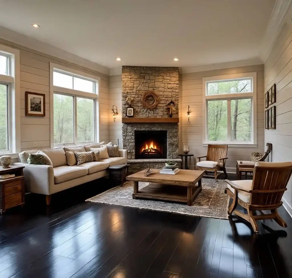 13-Black Hardwood Floor Idea