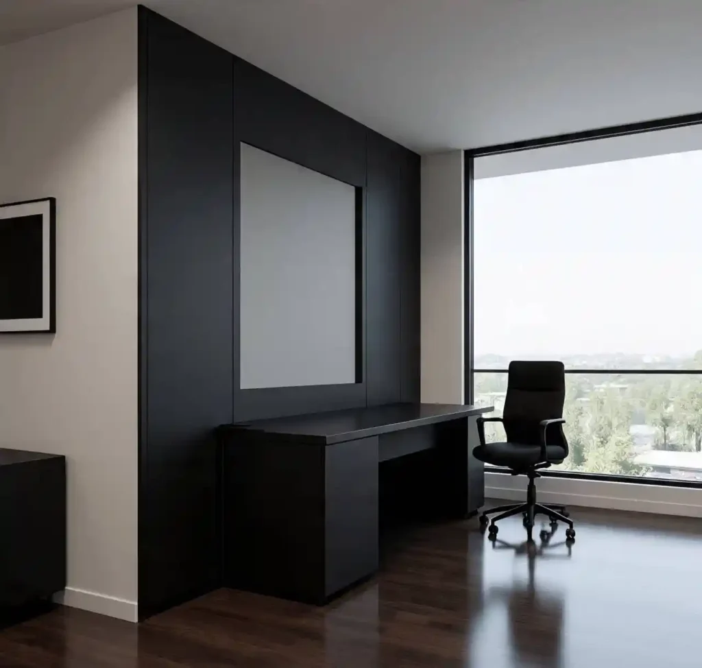 13-Black Iron Ore Office Decor Idea
