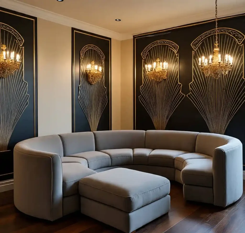 13-Curved Sofa Living Room Idea