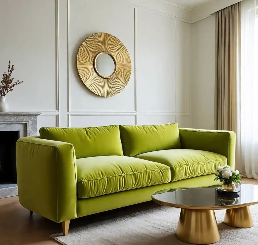 13-Lime Green Living Room Idea