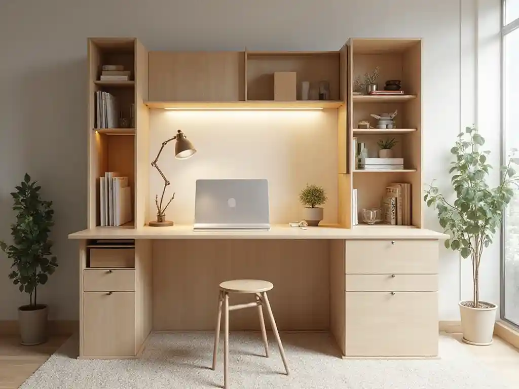 13-Scandinavian Home Office Design Idea