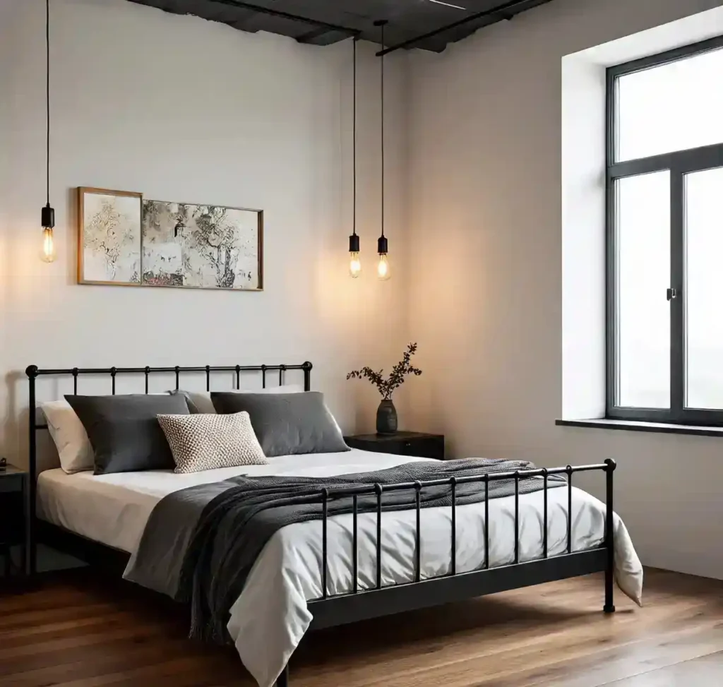 14-Industrial Chic Loft Bedroom