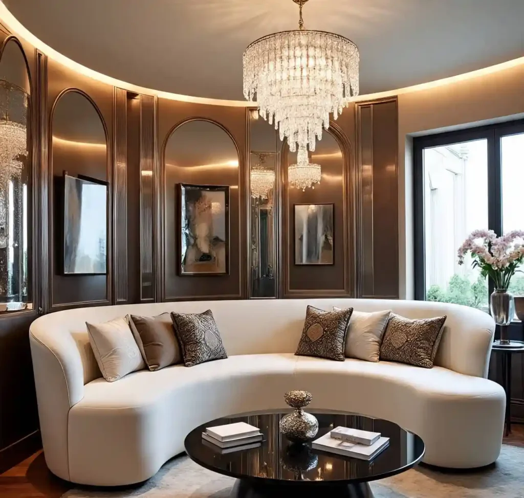 15-Curved Sofa Living Room Idea