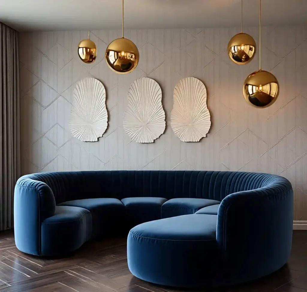 16-Curved Sofa Living Room Idea