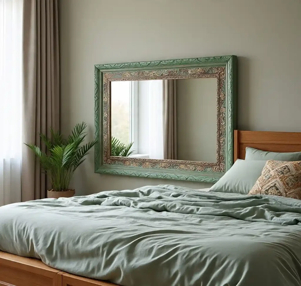 16-Sage Green Boho Bedroom Idea