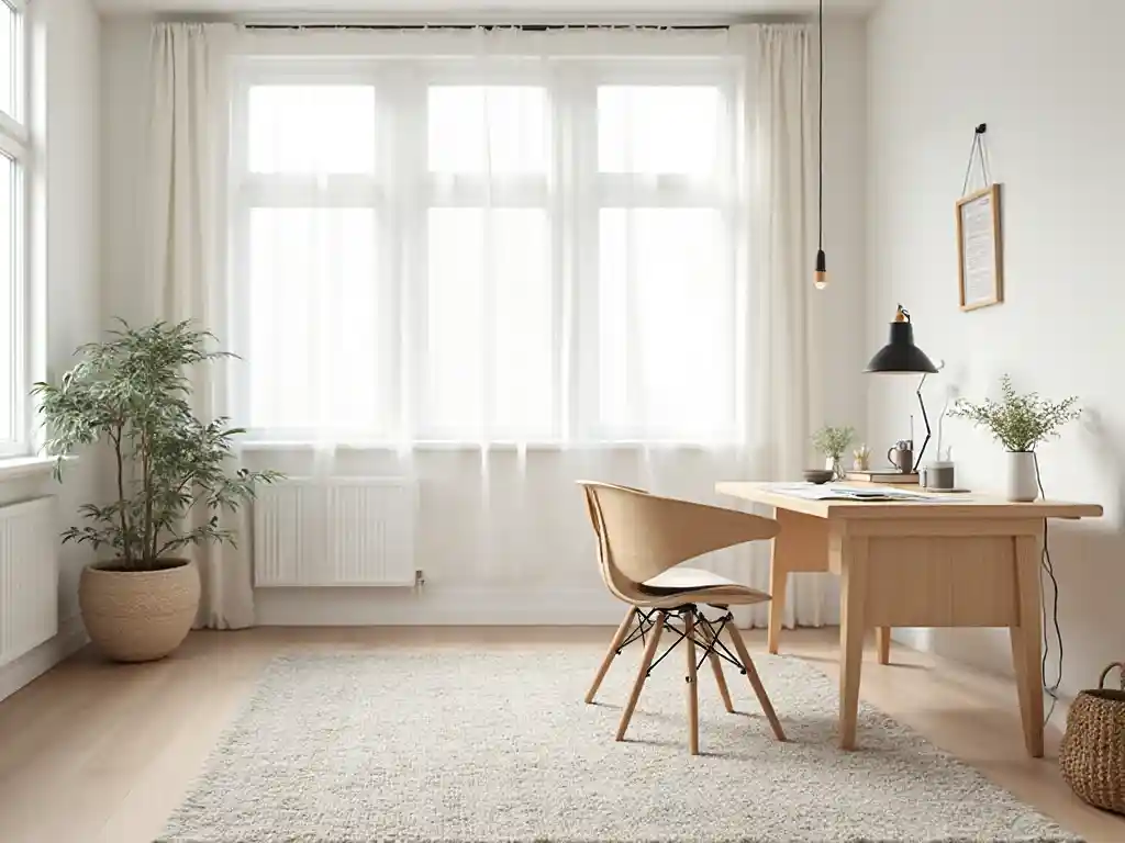 16-Scandinavian Home Office Design Idea