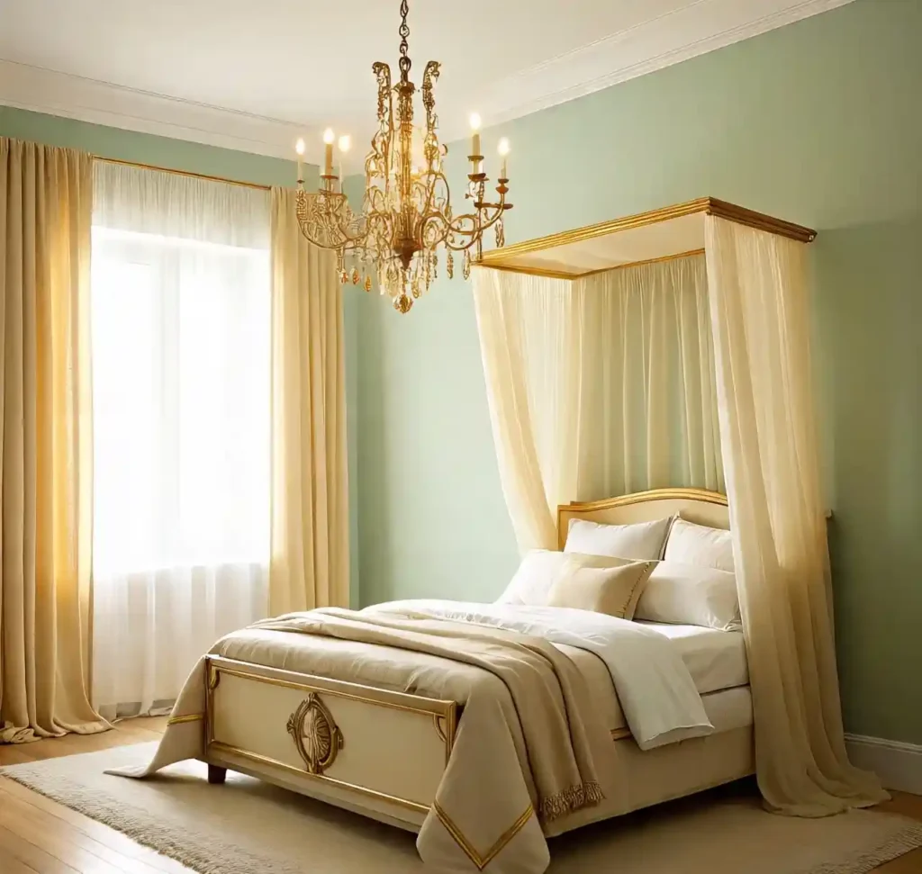 17-Green and Gold Bedroom Ideas