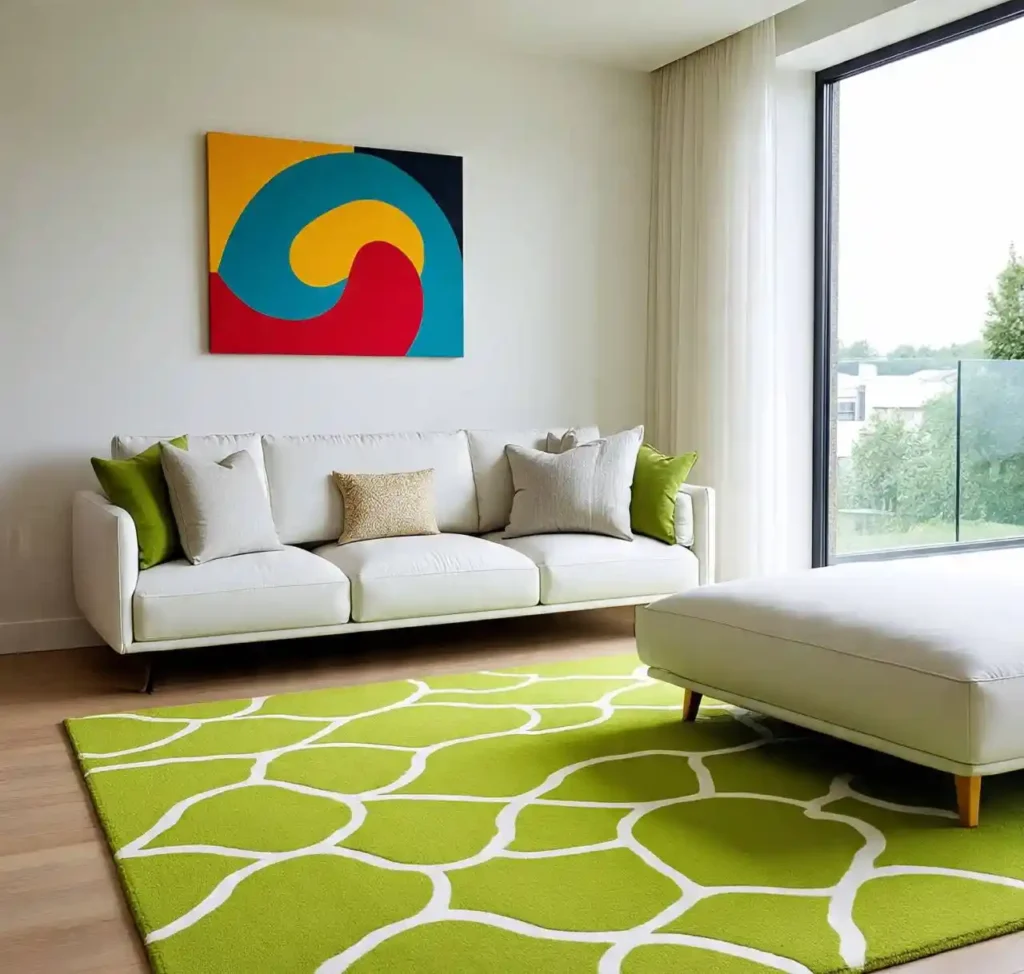 17-Lime Green Living Room Idea