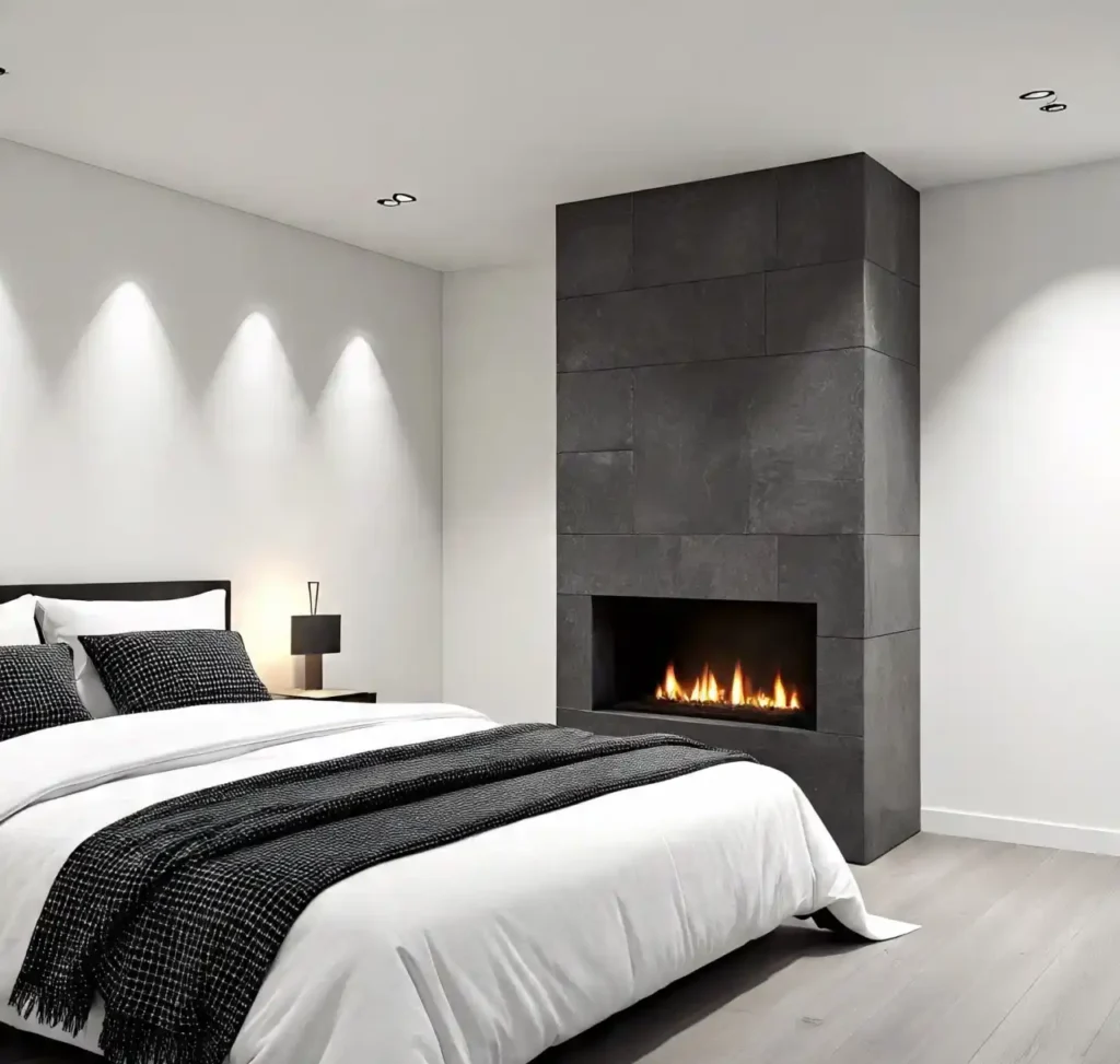 18-Stone Fireplace Bedroom Idea