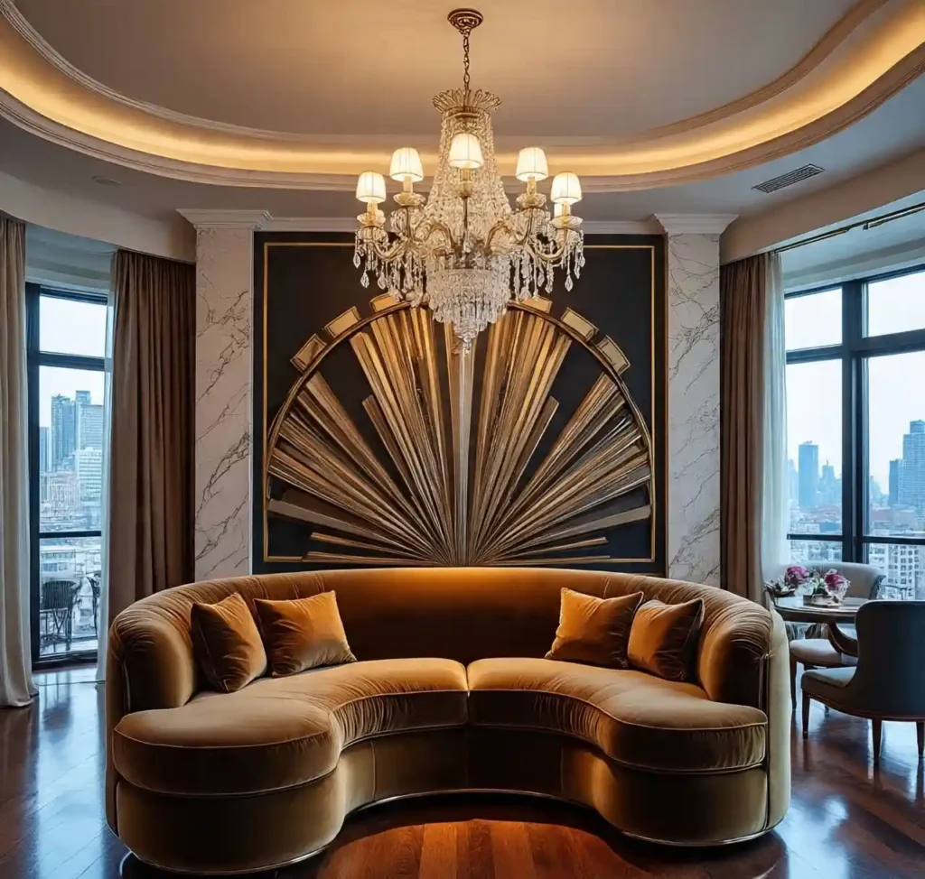 19-Curved Sofa Living Room Idea