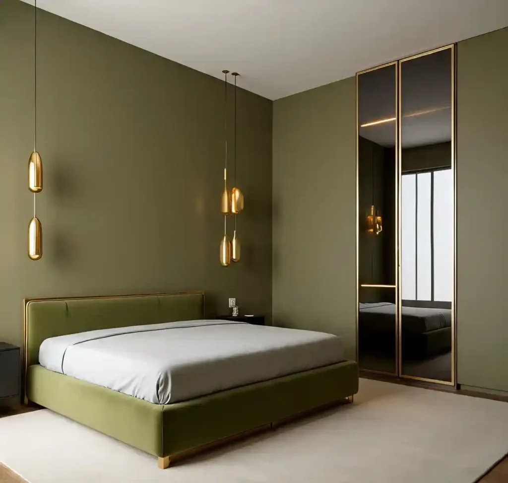 2-Green and Gold Bedroom Ideas