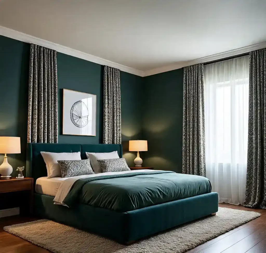 20-Dark Green Bedroom Ideas